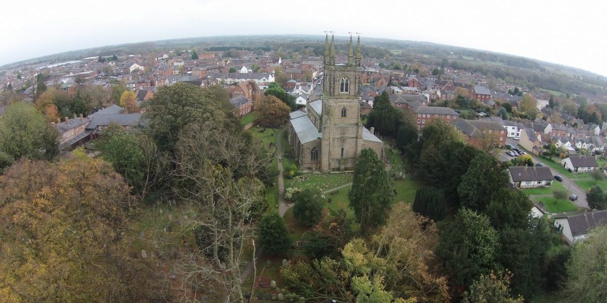 aerial photo of st marys lutterworth